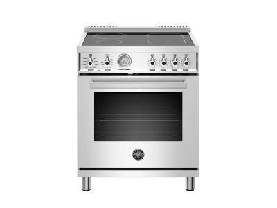 30" Bertazzoni Professional Series Induction Range 4 Heating Zones - PROF304INMXE