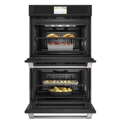 30" Café 10.0 cu. Ft. Built-In Convection Double Wall Oven In Matte Black - CTD90DP3ND1