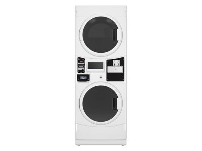 27" Maytag Commercial Electric Stack Washer Dryer with Turbovent System and Coin Drop Ready - MLE22PDAZW