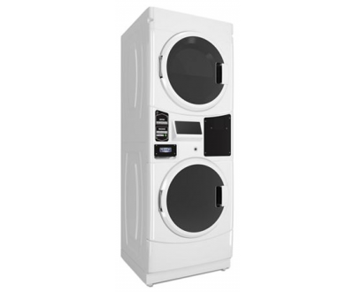 27" Maytag Commercial Gas Stack Washer Dryer with Turbovent System and Card Reader Ready - MLG22PRAWW
