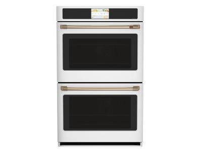 30" Café 10 Cu. Ft. Built-In Convection Double Wall Oven In Matte White - CTD90DP4NW2