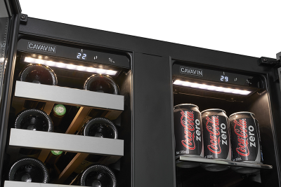 24" Cavavin Dual Zone Beverage Center with 21 Bottles and 66 Cans - V87WBVC