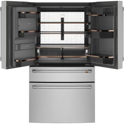 36" Café 22.3 Cu. Ft. Counter-Depth 4-Door French Door Refrigerator in Stainless Steel - CXE22DP2PS1