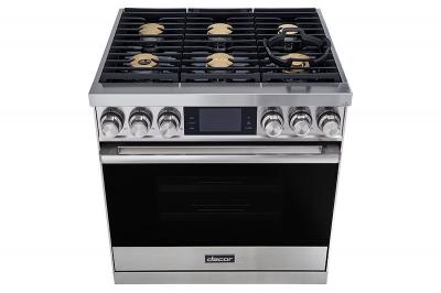 36" Dacor Contemporary Style Natural Gas Steam Pro Range In Stainless Steel - DOP36M86DLS