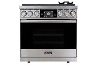 36" Dacor Contemporary Style Natural Gas Steam Pro Range In Stainless Steel - DOP36M86DLS