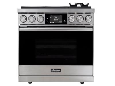 36" Dacor Contemporary Style Natural Gas Steam Pro Range In Stainless Steel - DOP36M86DLS