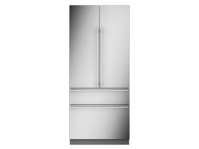 36" Monogram Integrated French-Door Refrigerator with Dual Evaporators and Door Alarm- ZIP364NBVII