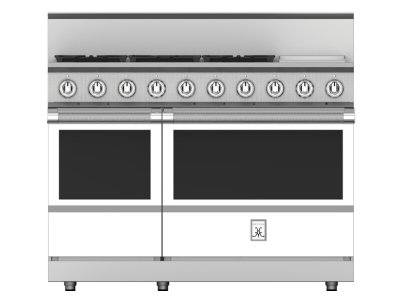 48" Hestan KRG Series Gas Range with 5-Burners in Froth - KRG485GD-NG-WH