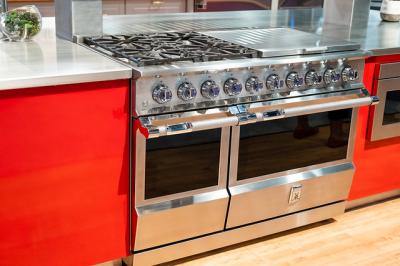 48" Hestan KRD Series Natural Gas Freestanding Dual Fuel Range with 4-Burner in Steeletto - KRD484GD-LP