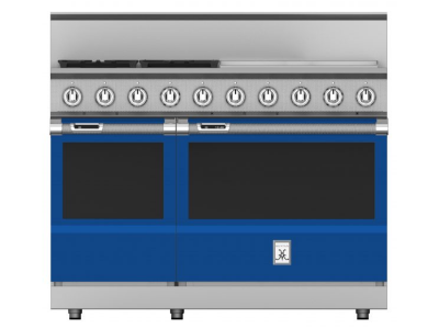 48" Hestan KRD Series Natural Gas Freestanding Dual Fuel Range with 4-Burner in Prince - KRD484GD-LP-BU