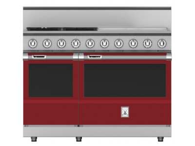 48" Hestan KRD Series Natural Gas Freestanding Dual Fuel Range with 4-Burner in Tin Roof - KRD484GD-LP-BG