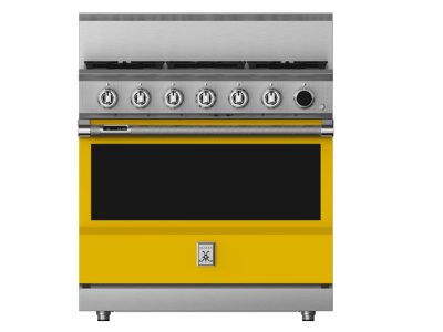 36" Hestan KRDS Series 5-Burner Smart Gas Dual Fuel Range - KRDS365-LP-YW