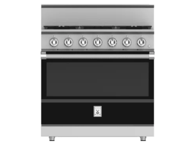 36" Hestan KRDS Series 5-Burner Smart Gas Dual Fuel Range - KRDS365-NG-BK