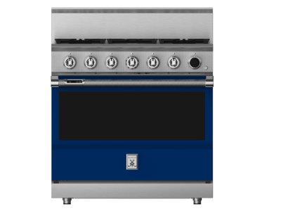 36" Hestan KRDS Series 5-Burner Smart Gas Dual Fuel Range - KRDS365-NG-BU