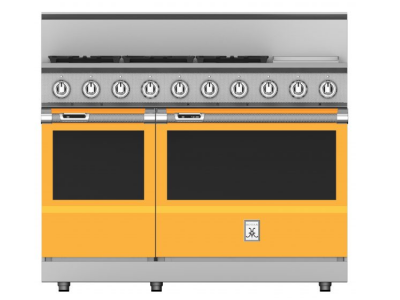 48" Hestan KRD Series Dual Fuel Range with 5-Burners - KRD485GD-NG-YW