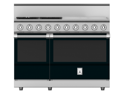 48" Hestan KRG Series Gas Range with 4-Burners - KRG484GD-NG-BK