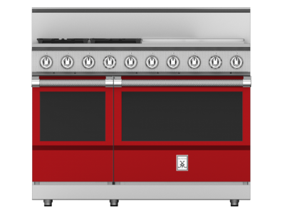 48" Hestan KRG Series Gas Range with 4-Burners - KRG484GD-NG-RD