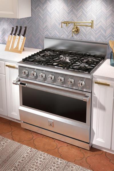 36" Hestan KRD Series Natural Gas Dual Fuel Range with 5-Burner - KRD364GD-NG-BK