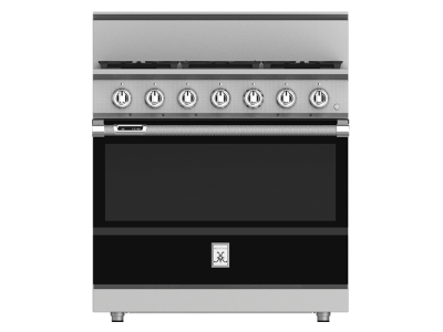 36" Hestan KRD Series Natural Gas Dual Fuel Range with 5-Burner - KRD364GD-NG-BK