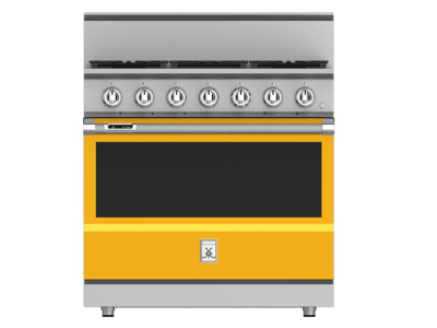 36" Hestan KRD Series Dual Fuel Range with 5-Burners - KRD365-NG-YW