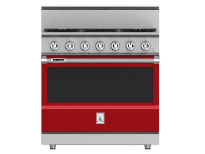 36" Hestan KRD Series Dual Fuel Range with 5-Burners - KRD365-NG-RD