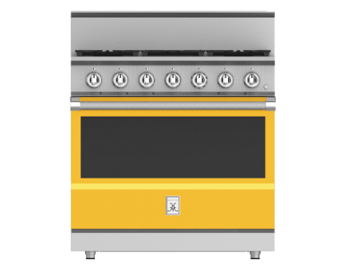 36" Hestan KRG Series Gas Range with 5-Burners - KRG365-LP-YW