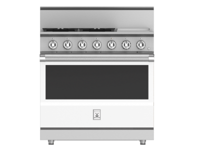 36" Hestan KRG Series Freestanding Professional Gas Range with 4-Burners - KRG364GD-LP-WH