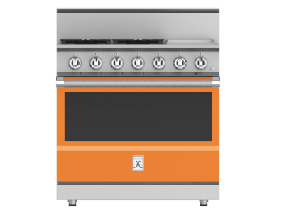 36" Hestan KRG Series Freestanding Professional Gas Range with 4-Burners - KRG364GD-NG-OR