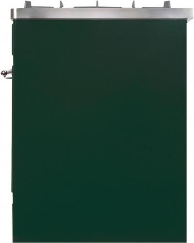 30" ILVE Majestic II Dual Fuel Freestanding Range with Chrome Trim in Emerald Green - UM30DNE3EGC-LP
