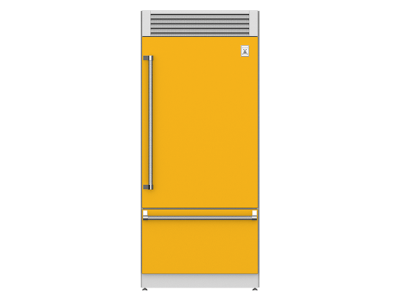 36" Hestan KRP Series Right-Hinge Pro Style Bottom Mount Refrigerator with Top Compressor - KRPR36-YW