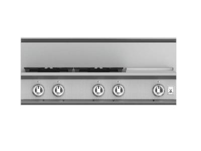 36" Hestan KRT Series 4-Burner Natural Gas Rangetop  with 12" Griddle  - KRT364GD-NG