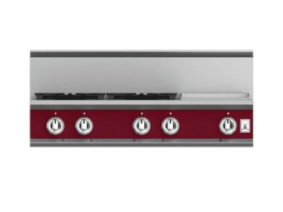 36" Hestan KRT Series 4-Burner Natural Gas Rangetop  with 12" Griddle  - KRT364GD-NG-BG