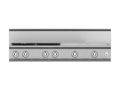 48" Hestan  KRT Series Natural Gas 4-Burner Rangetop  with 24" Griddle - KRT484GD-NG