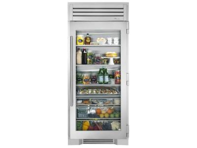 36" True Residential Refrigerator Column With Stainless Glass Door - TR-36REF-R-SG-A