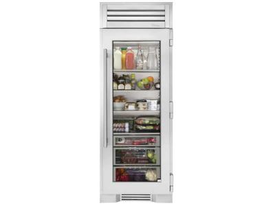 36" True Residential Refrigerator Column With Stainless Glass Door - TR-36REF-L-SG-A