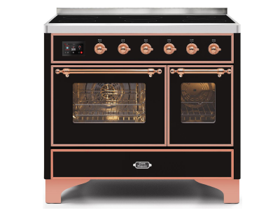 40" ILVE Majestic II Electric Freestanding Range with Copper Trim in Emerald Green - UMDI10NS3EGP