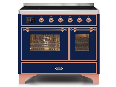 40" ILVE Majestic II Electric Freestanding Range with Copper Trim in Blue - UMDI10NS3MBP