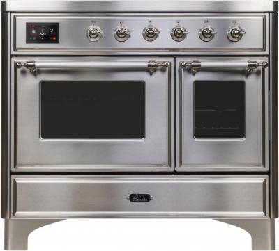 40" ILVE Majestic II Electric Freestanding Range with Chrome Trim in Blue - UMDI10NS3MBC