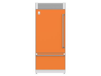 36" Hestan KRP Series Left-Hinge Pro Style Bottom Mount Refrigerator with Top Compressor - KRPL36-OR