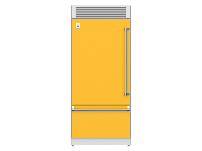 36" Hestan KRP Series Left-Hinge Pro Style Bottom Mount Refrigerator with Top Compressor - KRPL36-YW