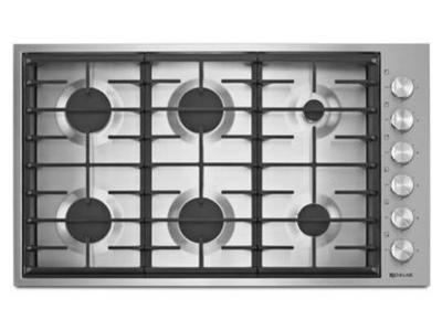 36" Jenn-Air  Euro Style Stainless 6-Burner Gas Cooktop - JGC7636BS