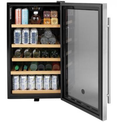 19" GE Beverage Center with  4.1 cu. ft. Capacity and Energy Star Certified - GVS04BQNSS