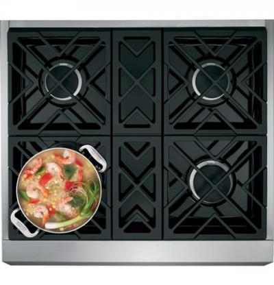 30" Monogram  All Gas Professional Range with 4 Burners (Natural Gas) - ZGP304NRSS