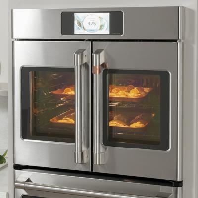 30" Café 5.0 Cu. Ft. Built In French Door Single Convection Wall Oven In Stainless Steel - CTS90FP2NS1