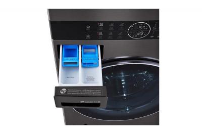 27" LG Single Unit Front Load WashTower with Center Control 4.5 Cu. Ft. Washer and 7.4 Cu. Ft. Gas Dryer - WKGX201HBA