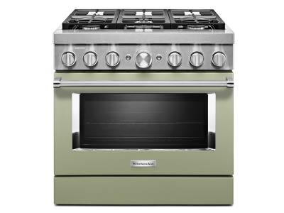 36" KitchenAid 5.1 Cu. Ft. Smart Commercial-Style Dual Fuel Range With 6 Burners - KFDC506JAV