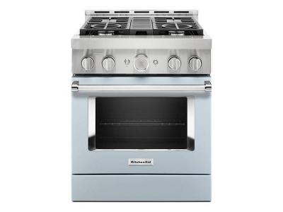 30" KitchenAid 4.1 Cu. Ft. Smart Commercial-Style Gas Range With 4 Burners - KFGC500JMB