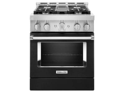 30" KitchenAid 4.1 Cu. Ft. Smart Commercial-Style Gas Range With 4 Burners - KFGC500JBK