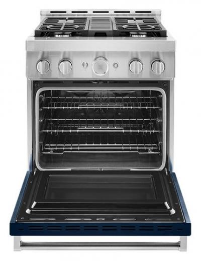 30'' KitchenAid 4.1 Cu. Ft. Smart Commercial-Style Gas Range With 4 Burners - KFGC500JIB