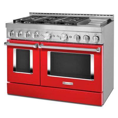 48" KitchenAid 6.3 Cu. Ft. Smart Commercial-Style Gas Range With Griddle - KFGC558JPA